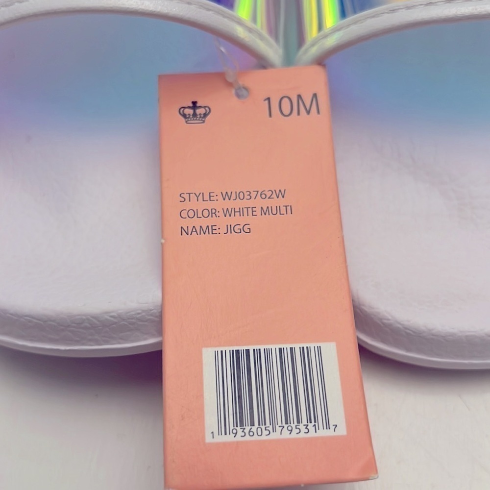 Juicy Couture Iridescent Sandals size 10 NWT - Picture 3 of 9